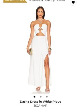 Revolve BOAMAR Dasha Cutout Halter Dress in White